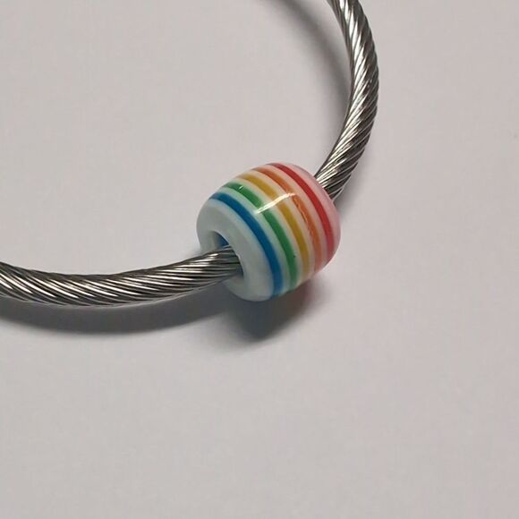 Rainbow Charm for Pandora Style Bracelet - Picture 4 of 4